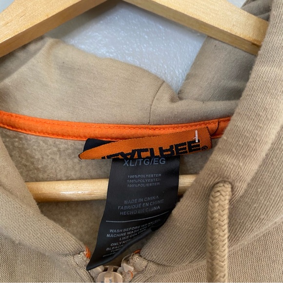 RealTree Tan Zip Up Fleece Lined Hoodie Jacket Size XL - Picture 3 of 6